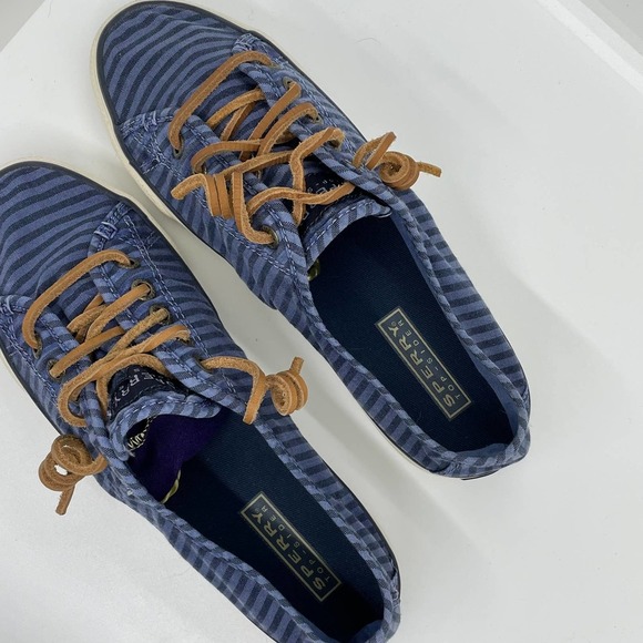Sperry Women's Seacoast Stripe Sneaker Blue 6.5 - Picture 6 of 9